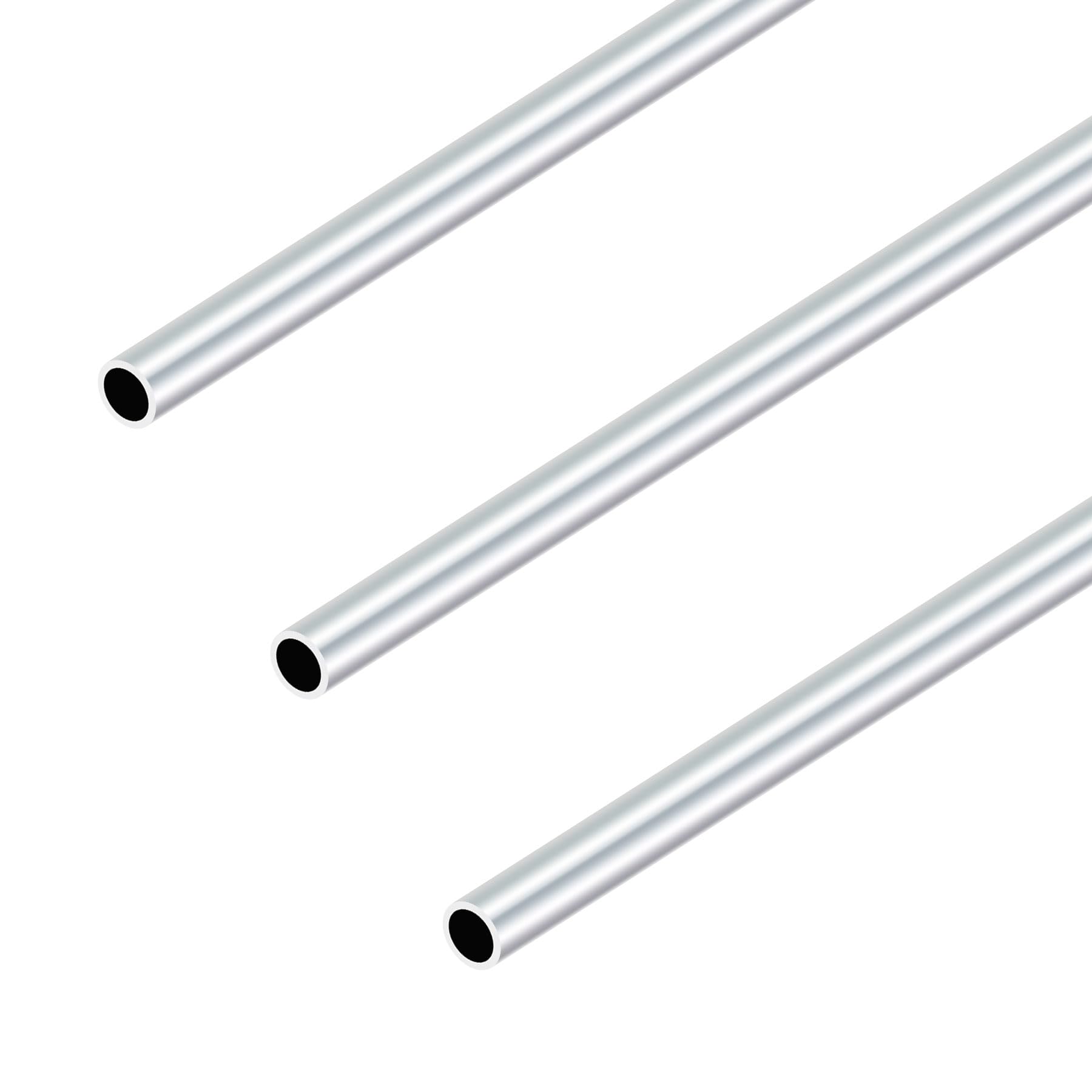 iMeistek 6063 Aluminium Tubes,9mm OD x 7mm ID x 300mm Length Seamless Aluminium Round Tubes for DIY Model,Industrial (3PCS)