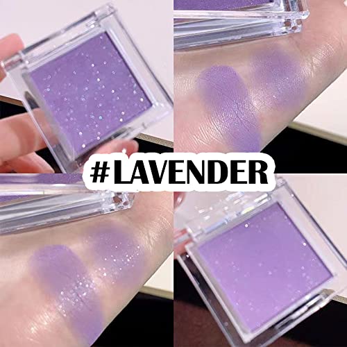 Erinde Single Eyeshadow Powder Palette, Matte Shimmer Lavender Purple Eye Shadow Makeup, High Pigment, Ultra-Blendable, Long-Lasting Smokey Eyeshadow, 4G/0.14Oz #TOP2