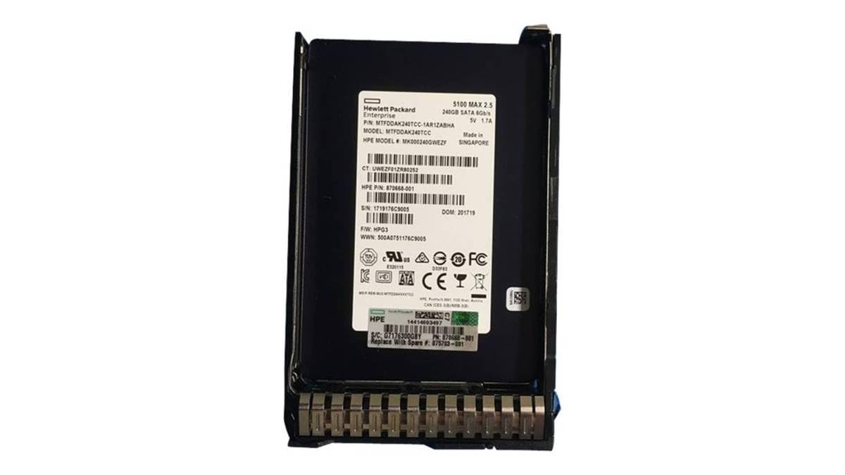 Hewlett Packard Enterprise HPE Mixed Use - SSD - 240GB - Hot-​Swap - 2.5" SFF (6,​4 cm SFF) - SATA 6Gb/​s - mit HPE Smart Carrier (875703-​001)