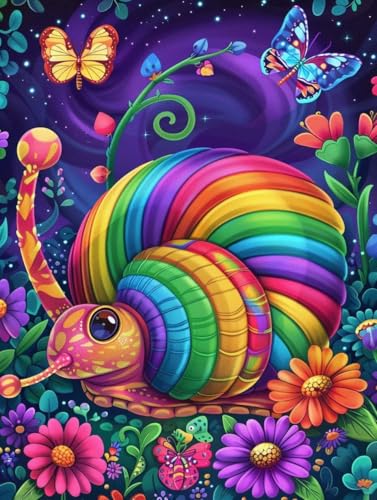 Pintar por numeros adultos caracoles para desconectar del estres y decorar tu rincon favorito