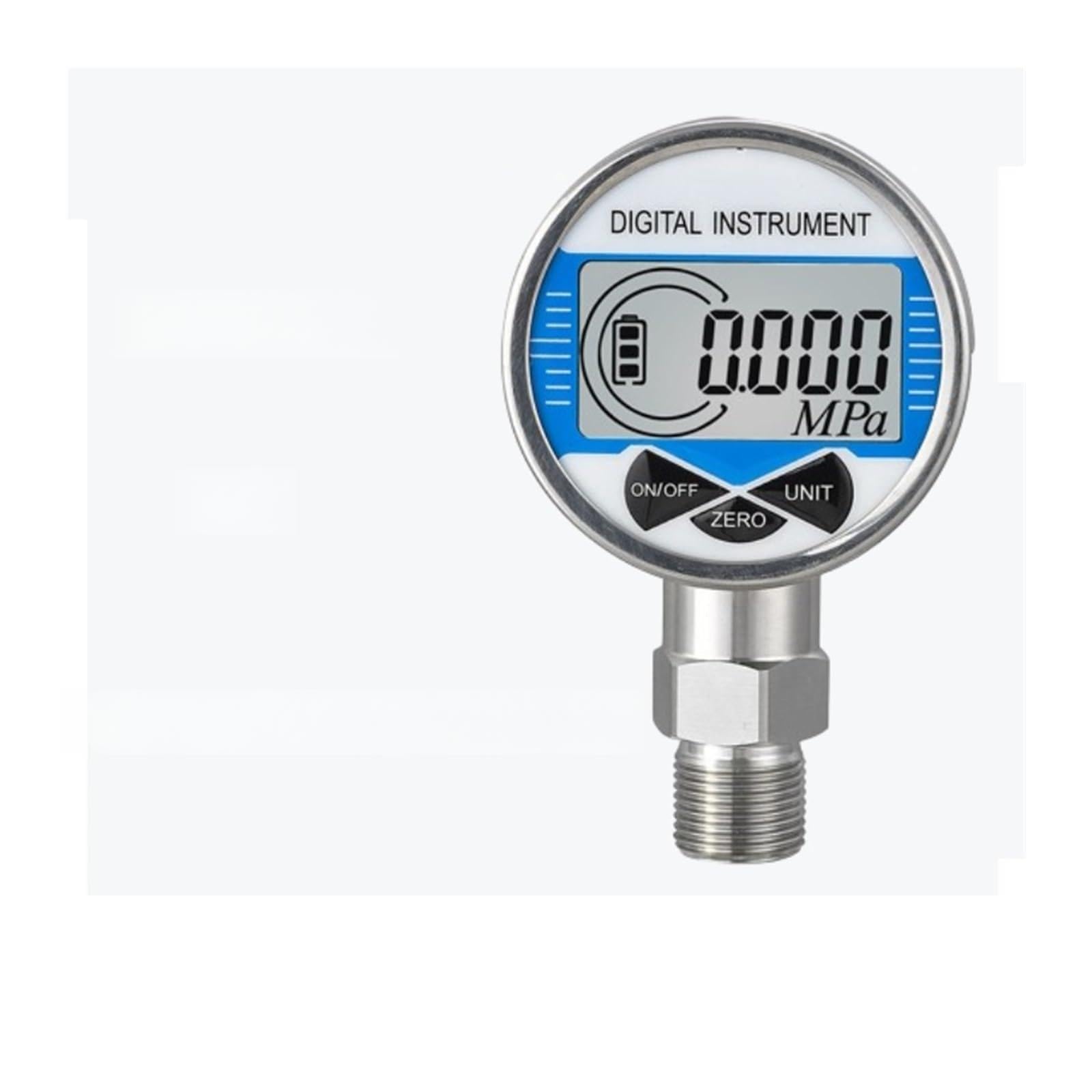 Manómetro Digital inalámbrico de 10bar G1/4, manómetro alta precisión aire, combustible líquido, aceite y agua,Precisión del dial de precisión(Radial G1-2,0-10MPa)