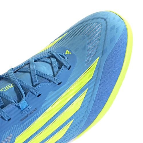 adidas Unisex F50 League Indoor Football Shoes, Lucid Ray Blue/Team solar Yellow 2/Lucid Aquamarine, 44 EU – Ansicht 7