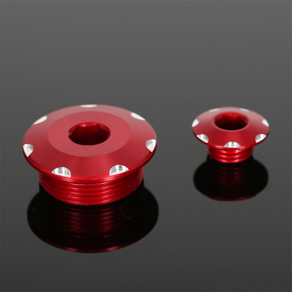 3D CNC CRF110 Engine Crankcase Cover Plugs Screws Accessories Compatible with CRF 110 CRF110F 2013-2024 Motorcycle Crankcases Covers Cap Bolt Plug Kit (Red)