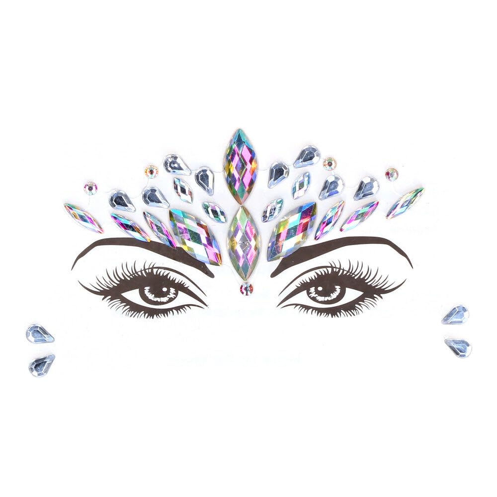 Dazzling Crowned Face Bling Sticker