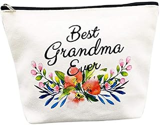 Grandma Gifts Best Grandma Ever Makeup Bag Mother's Day Gifts Grandmother Birthday Gifts Nana Gift for Mom from Granddaughter