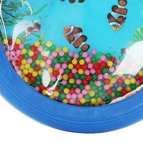 Ziqi 2 Pcs 10" And 7" Ocean Drums, Wave Bead Ocean Drum Musical Instrument Percussion (Red & Blue) For Ocean Sound Effect, Sea Sound Drum For Family Game, Gift Ideas, Relax, Soothing Emotion #TOP2