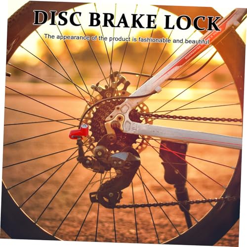 Candado de freno de disco rojo en acero para bicicleta y moto 5