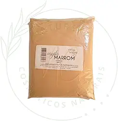 Argila em pó 500g Marrom (acne pele escura) Ervas e Raízes Pura