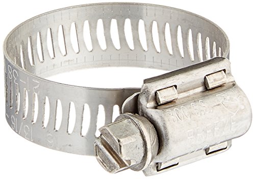 Breeze 63016H Marine Grade Power-Seal Stainless Steel Hose Clamp, Worm-Drive, SAE Size 16, 13/16