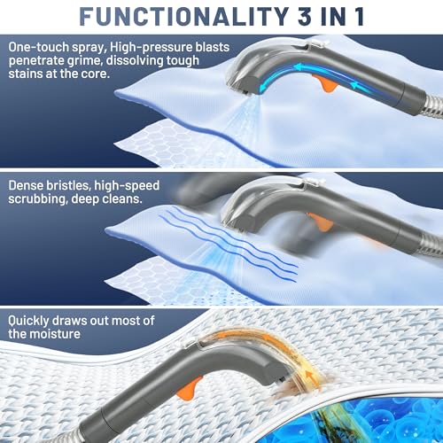 Polsterreiniger Gerät 400W, 12kPa – Tragbarer Waschsauger mit 2-Tank-System, Teppichreiniger & Fleckenentferner für Sofa, Teppiche, Auto, Bett & Vorleger