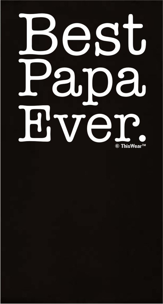 ThisWear Father's Day Gift Best Papa Ever Funny Apron for Kitchen Two Pocket Apron for Grandpa or Dad Black