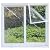 Window Insulation Kit, Winter Windproof and Waterproof Sealing Kit Tarpaulin for Bedroom, Kitchen, Balcony Easy to Install50x115cm(19.8x45.3in)White