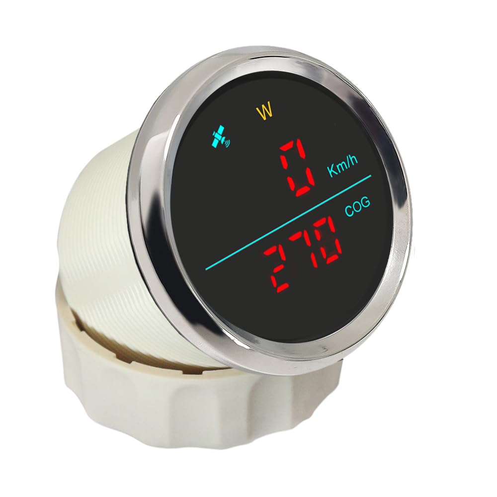 ELING 52mm GPS-snelheidsmeter Waterdichte snelheidsmeter voor jachten Schepen met kompas 12V 24Volt met achtergrondverlichting