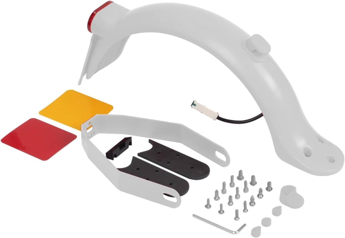 Rear Mudguard Brake Taillight Fender,Compatible for Xiaomi M365 Electric Scooter Pro 2 Mi3 with Gap Cover Pad Parts Set Reinforced Holder