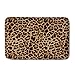 Amzbeauty Brown Leopard Printed Doormats Indoor Outdoor Non Slip Durable Washable Home Decorative Welcome Stripe Door Mats Rugs for Entrance Bedroom Bathroom Kitchen