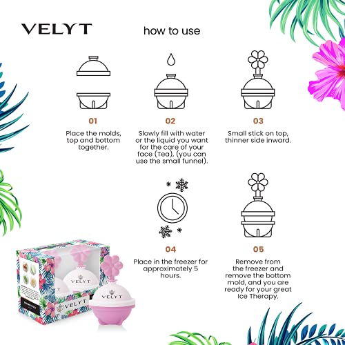 Velyt Ice Ball Cold, (2 Molds Per Box). Ice Therapy For Face, Eyes And Neck, Therapeutic Cooling To Tone And Tighten Naturally, Under Eye Puffiness, Shrink Pores, Reduce Wrinkles, Relieve Migraine. #TOP4