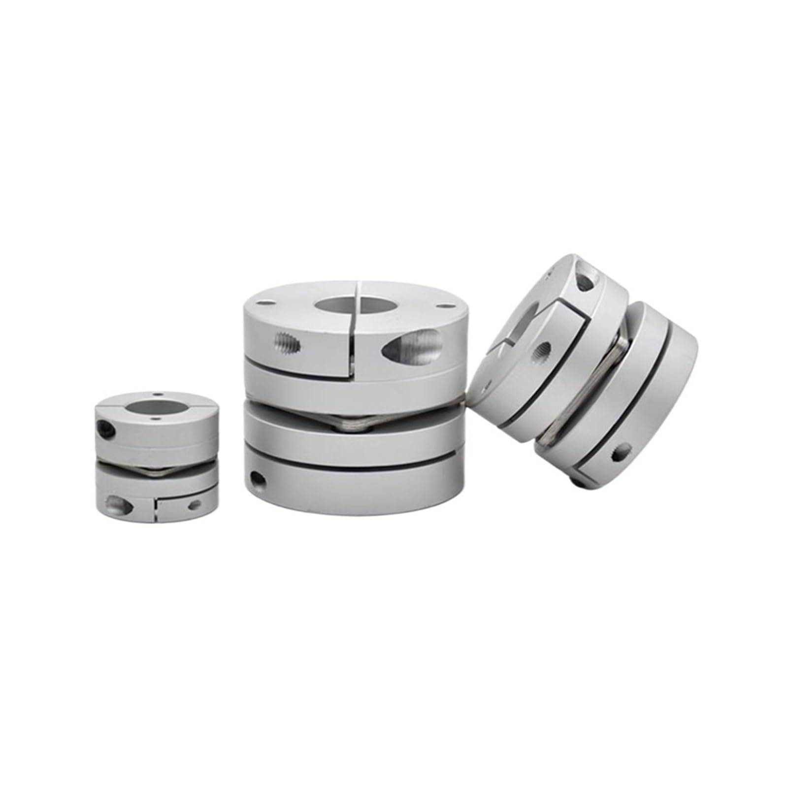 Aleación de aluminio D39L34 Acoplamiento de diafragma único conector elástico D39mm L34mm tornillo de bola servomotor a pasos codificador ordenador(9.525x17mm)