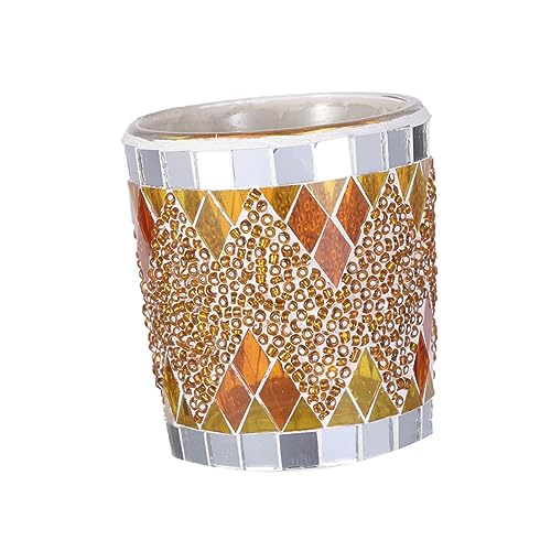 Alipis Portacandele in Vetro Per Tealight Tazza Di Vetro Da Tavolo Decorazione Casa Festa Riutilizzabile Colore Neutro
