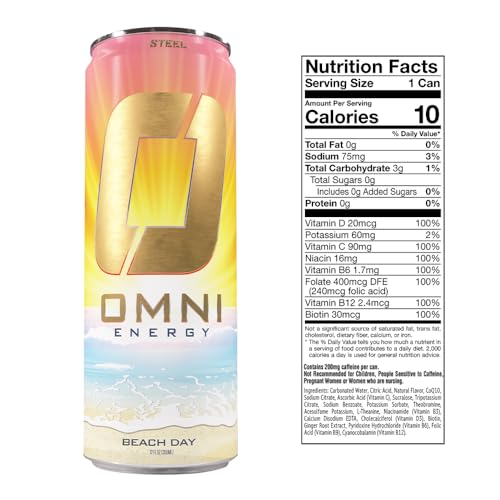 Steel Supplements Omni Energy Drink Variety 12 Oz (Pack Of 12) | Contains 200Mg Natural Caffeine, B Vitamins thumb #4