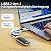 PHIXERO P10PRO Externe Tragbare NVMe SSD 1TB, Bis zu 1050MB/s, USB 3.2 Gen2, Inklusive 2-in-1 USB C Kabel, Externe Festplatte Portable SSD für iPhone 15+/Android/Windows/Mac, Schwarz