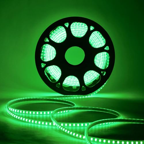 Image of Lexton Decorative 20 Meter Long Green 2400 LED Rope Light | Plug Sourced | Waterproof & Flexible LED Strip | Suitable for Home Decor, Outdoor Decoration, Diwali, Birthday, Christmas (Pack of 1)