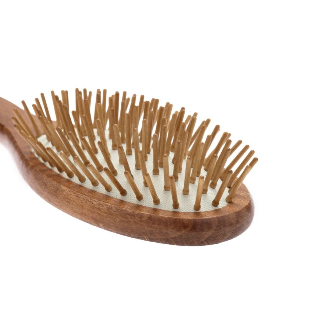 nippes Solingen Antistatic Pneumatic Hair Brush, Anti-static, wooden pencils, waxed beech - Image 3