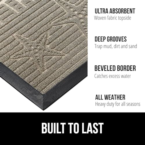 image for GORILLA GRIP 100% Waterproof All-Season WeatherMax Doormat 35x23, US D