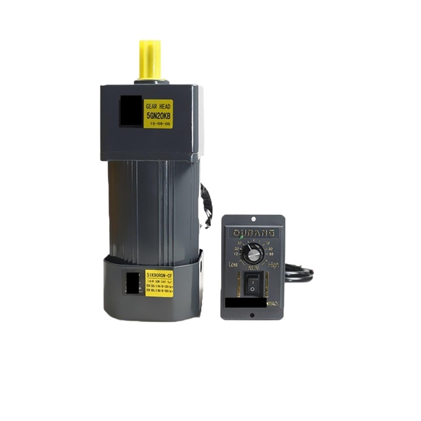 ANERTQUIH Asynchronous Motor 90W 110V AC Gear with Speed Regulator 5IK90RGN-CF Adjustable Single-Phase Shaft Diameter 12mm(0-180RPM)
