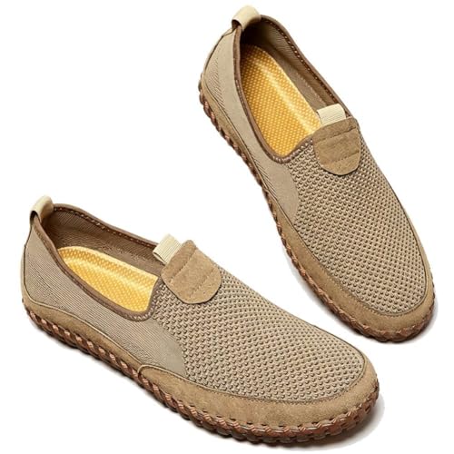 Image of Men's Genuine Leather Loafer Shoes Slip On Soft Walking Driving Shoes