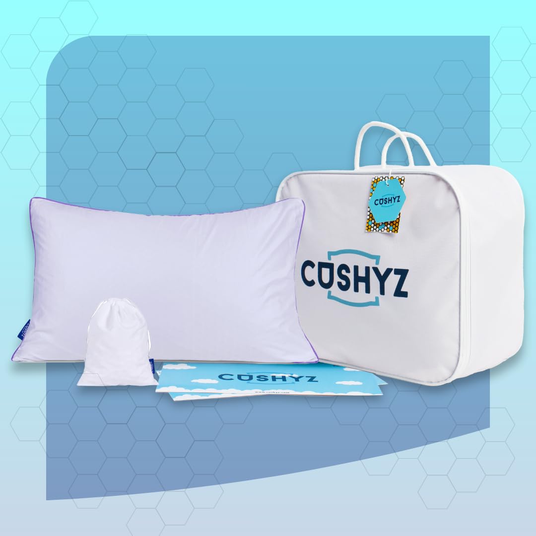 Premium Organic 100% Natural Talalay Latex Pillow - Adjustable Loft, Innovative Hex Grid Gel Honeycomb Pattern Cover, Perfect Neck & Shoulder Support, for Back, Side, & Stomach Sleepers (Standard)