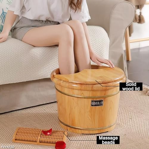 Spa de pies de madera con tapa 37x26x29 cm miniatura 3
