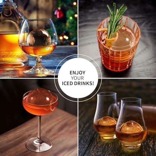 Máquina automática de 2 pulgadas para hacer bolas de hielo de whisky, que produce 84 esferas de hielo transparentes por día, ideal para uso doméstico y bar