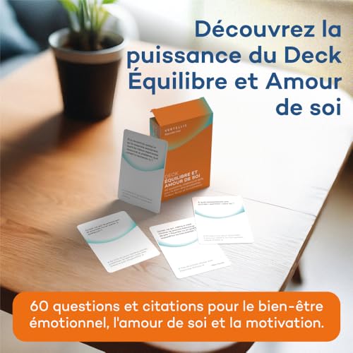 Vertellis Balance and Self-Love Deck – Stärken Sie Ihr emotionales Wohlbefinden und reduzieren Sie Ihren Stress – tägliche Erinnerungen zur Selbstpflege und Ideen.