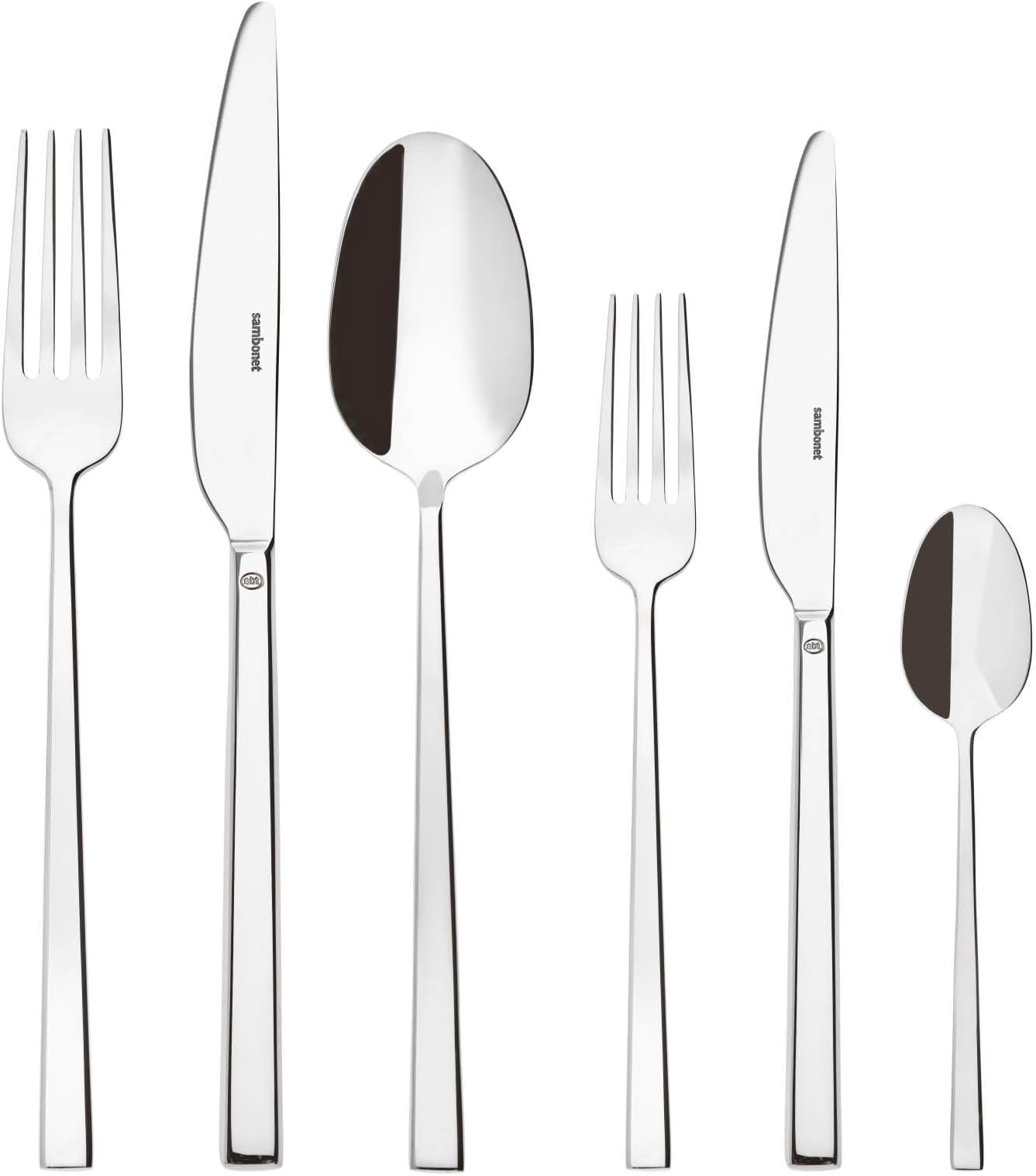 52562-83 Rock Inox Cutlery Set 36 Pieces 6 Table Forks 6 Table Spoons 6 Table Knives 6 Fruit Forks 6 Fruit Knives and 6 Stainless Steel Tea Spoons Dishwasher Safe
