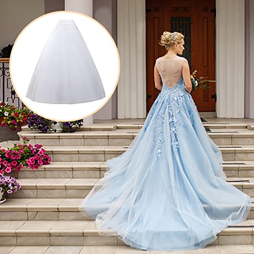 Hoopless Petticoat Crinoline Underskirt Skirt 6 Layers Floor Length Ball Gown Petticoat Underskirt Slip for Wedding Dress2