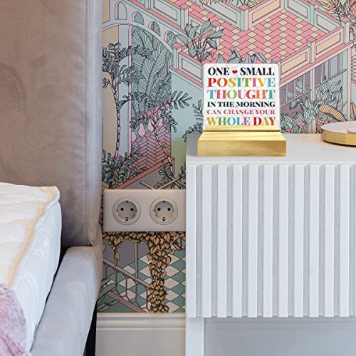 Inspirational Gifts For Women Men-One Small Positive Motivational Sign Acrylic Plaque-Cheer Up Gifts For Women Men Friends,Inspirational Desk Decorative Sign For Home Bedroom Office #TOP4