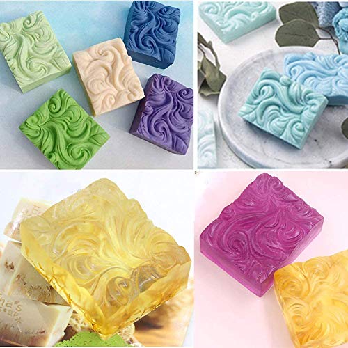 3.5Oz Rectangle Ocean Wave Soap Bar Molds, Diy Cloud Pattern Silicone Molds For Goat Milk Soap Base And Resin, Purple (Pack Of 1) #TOP2