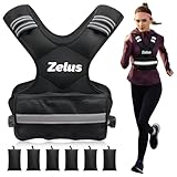 ZELUS Giubbotto Zavorrato Regolabile Gilet per Palestra Casa Fitness Gilet Regolabile con ...
