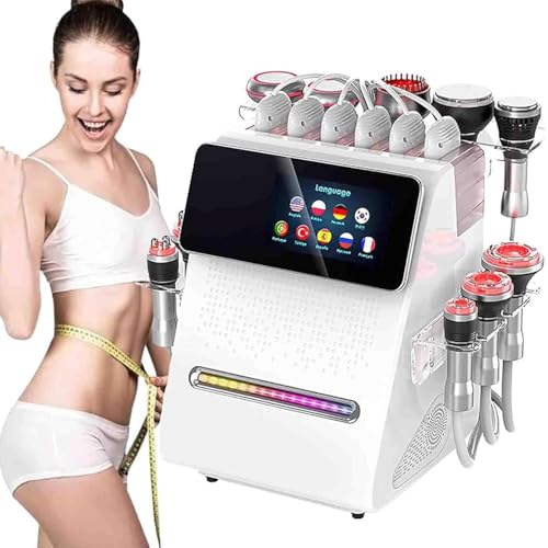 SSQUZA Máquina Modelado Corporal Profesional 11 En 1,Masajeador Al Vacío con 11 Cabezales Masaje,Led Equipo Multifuncional Quemar Grasa,Cuidado Piel,Lifting Facial Y Quema Grasa