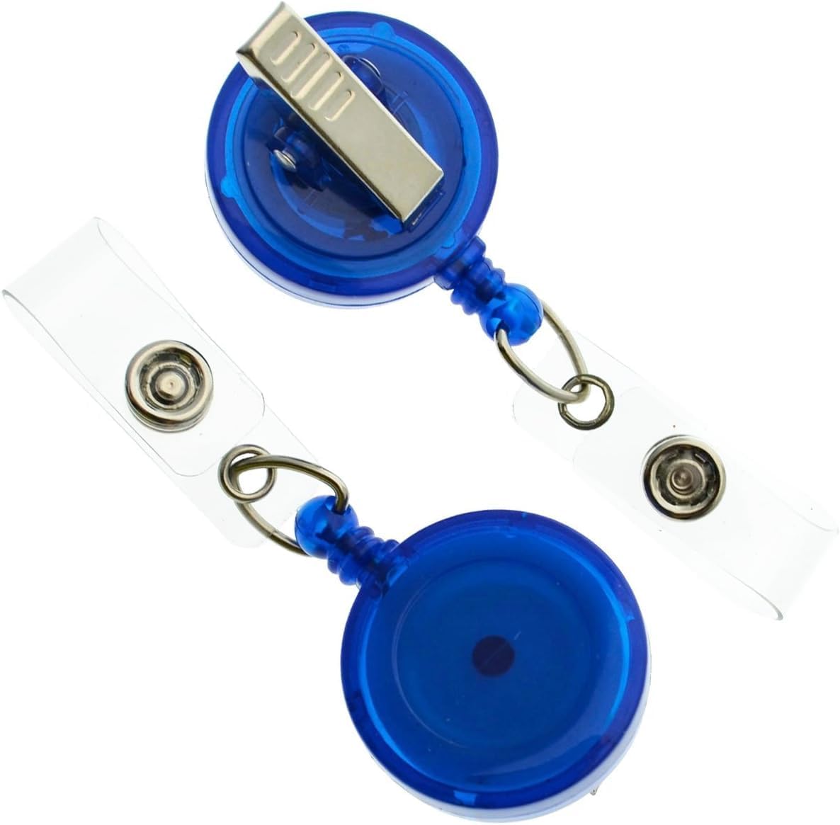 Bulk 25 Pack - Red Translucent Retractable ID Badge Reels with Alligator Swivel Clip - Bulk Badge Holder Blanks with Swivel Clips for Nurses, Teacher, and Office Employees by Specialist (Red)