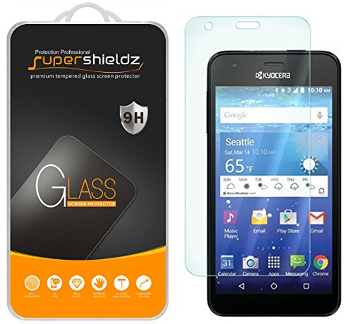 Supershieldz (2 Pack) Designed for Kyocera Hydro Wave and Hydro Air Tempered Glass Screen Protector, Anti Scratch, Bubble Free