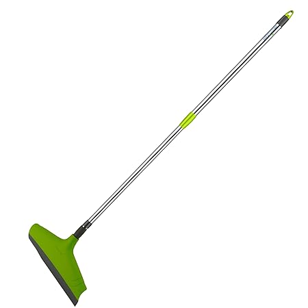 Proclean Bathroom Wiper | Squeegee Bathroom Floor Wiper with Stainless Steel Pipe | Pipe Length 32 Inch (80 CM) | Color: Green | O111