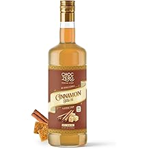 ChocZero Sugar Free Coffee Syrup, Cinnamon Dolce Flavor, Simple Syrup Drink Mix, Brown Sugar Latte, Protein Shakes & Baking, Gluten Free, All Natural, 25.4 Ounces Pack of 1