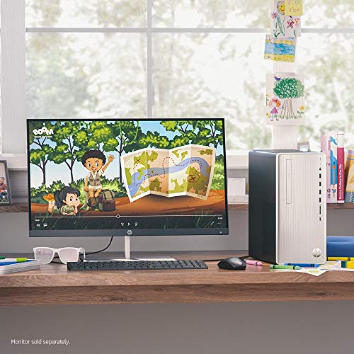 HP Pavilion Desktop Computer, AMD Ryzen 5 3400G, 12GB RAM, 512 GB SSD, Windows 10 (TP01-0040, Silver) - Thumbnail 4