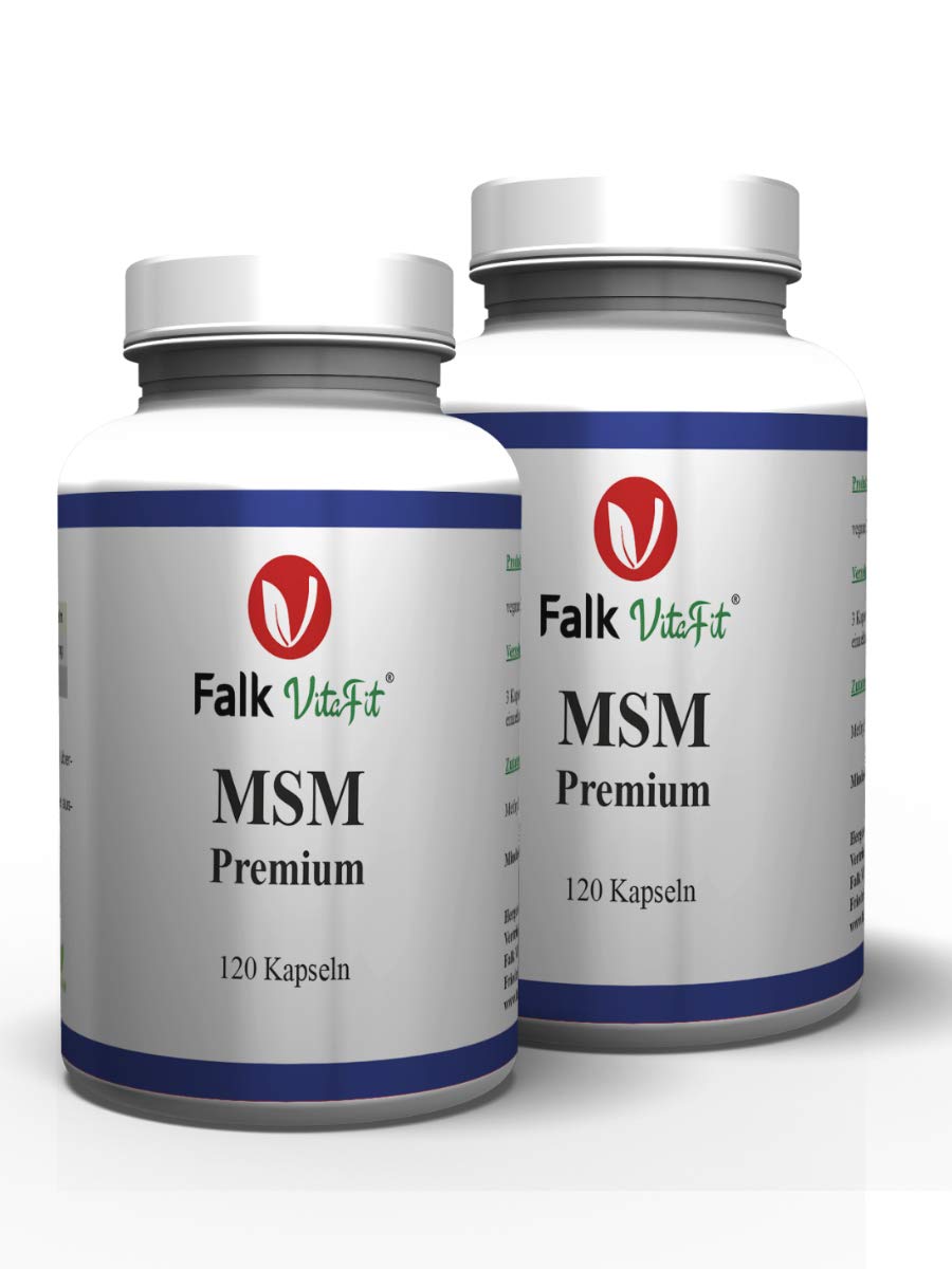 MSM Premium | Kristalle aus organischem Schwefel I 1600mg Tagesdosis I Naturprodukt mit 99,9% Reinheit I 240 Kapseln
