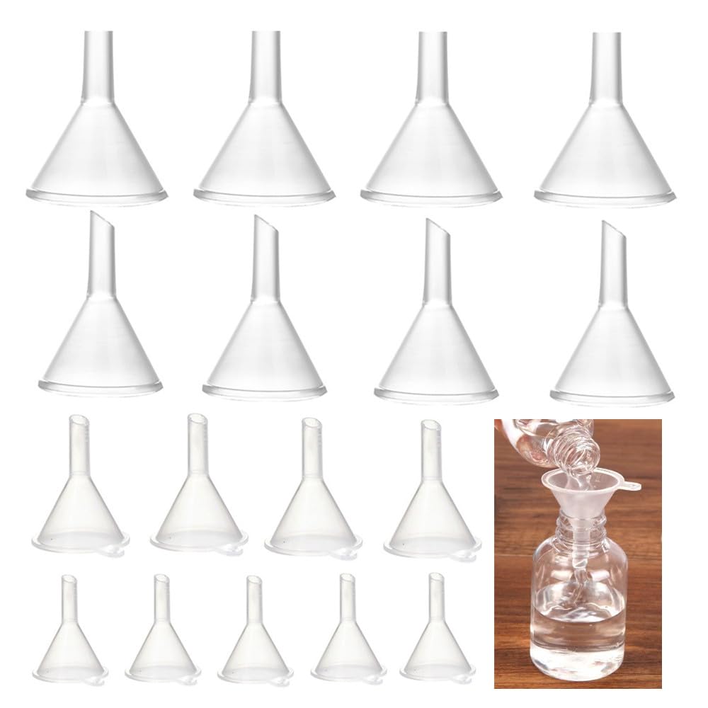 Mini Imbuti Plastica 30 Pezzi - 3 Misure Per Bottiglie E Laboratorio