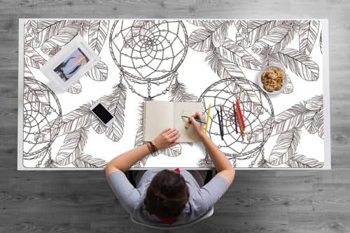 Couverture de bureau pour l'espace de travail à la maison style bohème