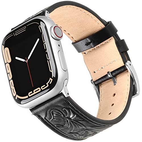 Bracelet en cuir pour Apple Watch élégance rétro chic