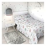 Marca Haciendo el Indio HACIENDO EL INDIO S2801048 Juego de Sábanas Rainbowland, Cama de 90, Multicolor, 160 x 270 cm