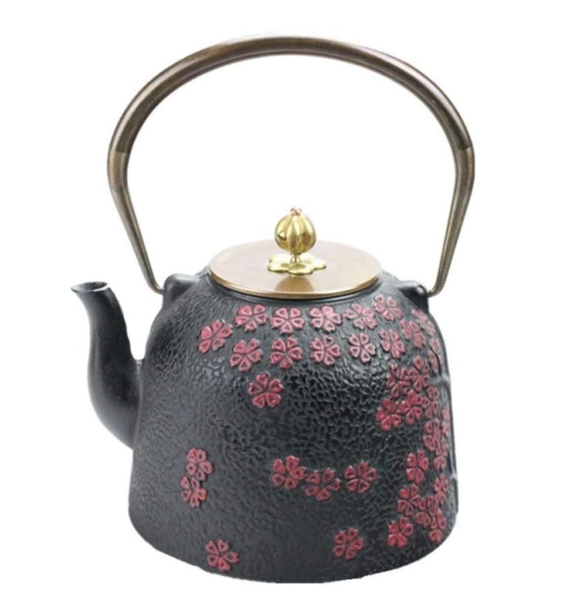 Teiera Giapponese 40.5oz/1.2L Teiere Ghisa Teiera Senza Rivestimento Teiere Giapponesi Dipinte A Mano Creativo Casa O Cucina Teiera Tradizionale